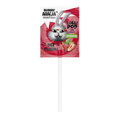 Bunny Ninja lizak owocowy LOSOWY SMAK bez cukru 1 sztuka 6 g 