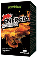 SANBIOS energia kofeina guarana żeń-szeń 30 kapsułek