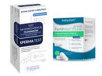 Hydrex Test płodności męskiej Sperma Test + FertilMan Plus dla mężczyzn 120 kapsułek