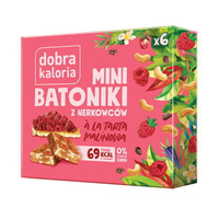 Dobra Kaloria mini batoniki a'la tarta malinowa z nerkowców bez dodatku cukru (6szt) 102g