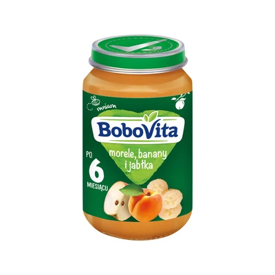 BoboVita Morele, banany i jabłka deserek po 6 miesiącu 190g