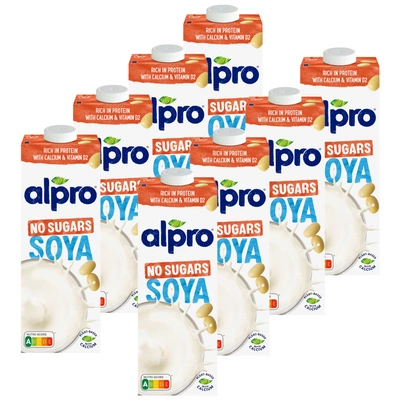 Alpro Napój sojowy niesłodzony zestaw 8x1L