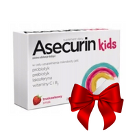 PRÓBKA GRATIS Asecurin Kids smak truskawkowy 20 tabletek do ssania i rozgryzaniIA