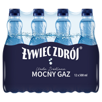 Żywiec Zdrój Mocny Gaz Woda źródlana ZESTAW 12 x 500ml