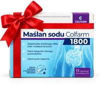 GRATIS Colfarm maślan sodu duża dawka 1800 TRAWIENIE 15tabletek 