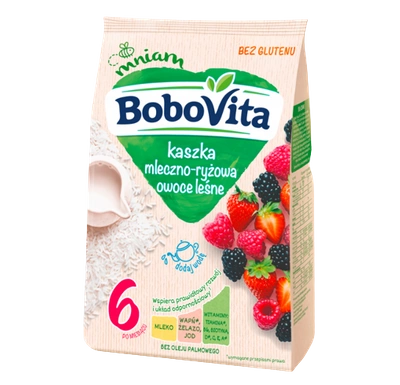 BoboVita Kaszka mleczno-ryżowa owoce leśne po 6 miesiącu 230g