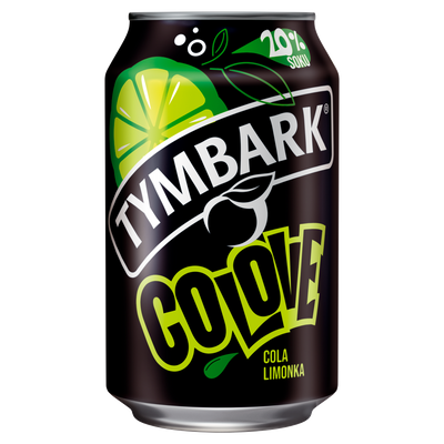 Tymbark Colove Gazowany napój owocowy cola limonka w puszce 330 ml