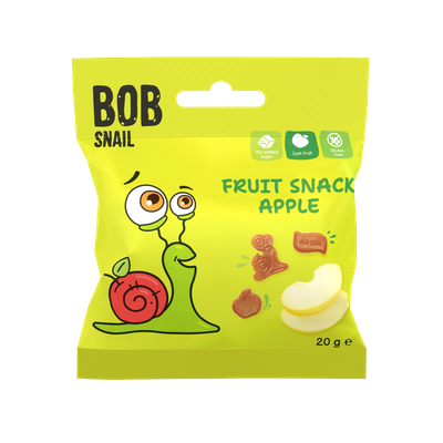 Bob Snail owocowe ZDROWE przekąski MIX w różnych smakach ZESTAW 7 x 20 g + 3 x BOB SNAIL 60 g GRATIS!