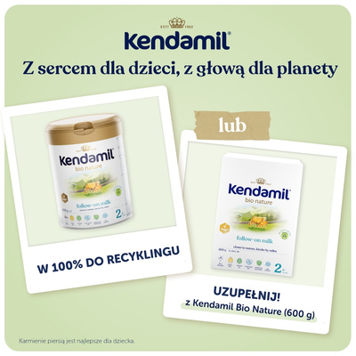 Kendamil Nature 2 HMO+ mleko organiczne bez oleju rybiego 800 g