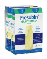 Fresubin® Plant Based, smak waniliowy, 4 x 200 ml. Żywność specjalnego przeznaczenia medycznego. FORMUŁA WEGAŃSKA bez białka mleka i laktozy, bez glutenu