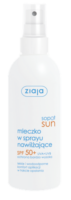 ZIAJA SOPOT SUN SPF 50+ Mleczko nawilżające w sprayu 170ml