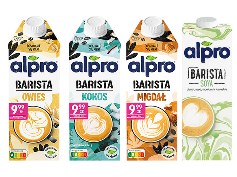 Alpro zestaw degustacyjny napojów BARISTA różne smaki 4 sztuki
