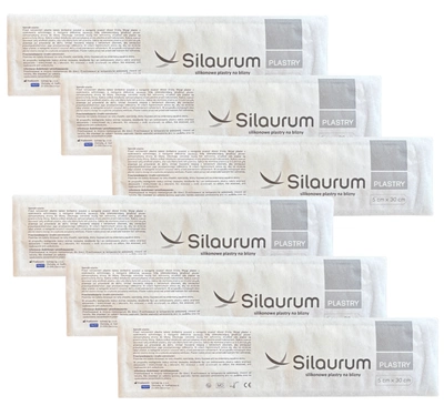 Silaurum opatrunek silikonowy na blizny 6 plastrów 5 x 30 cm