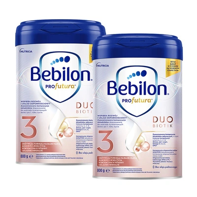 Bebilon PROfutura DUOBIOTIK 3 odżywcza formuła na bazie mleka po 1. roku życia ZESTAW 2 x 800 g