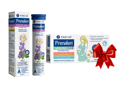 Prenalen Positive Mama KOMPLEKS WITAMIN dla kobiet w ciąży i karmiących 20 tabletek + GRATIS!