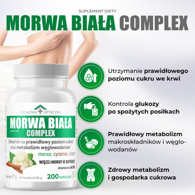 Morwa Biała complex POZIOM CUKRU 200 tabletek	
