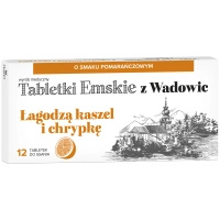 Tabletki Emskie z Wadowic smak pomarańczowy 12 pastylek do ssania