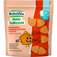 BoboVita krakersy zwierzątkowe puzzle pomidor z nutą bazylii po 15 miesiącu 105 g