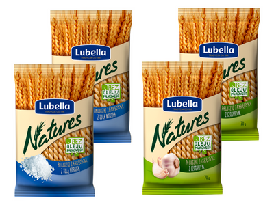 Lubella Natures Paluszki zakręcone różne smaki 4x70 g