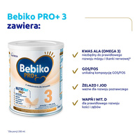 Bebiko Pro+ 3 odżywcza formuła dla dzieci powyżej 1. roku życia ZESTAW 2 x 700 g