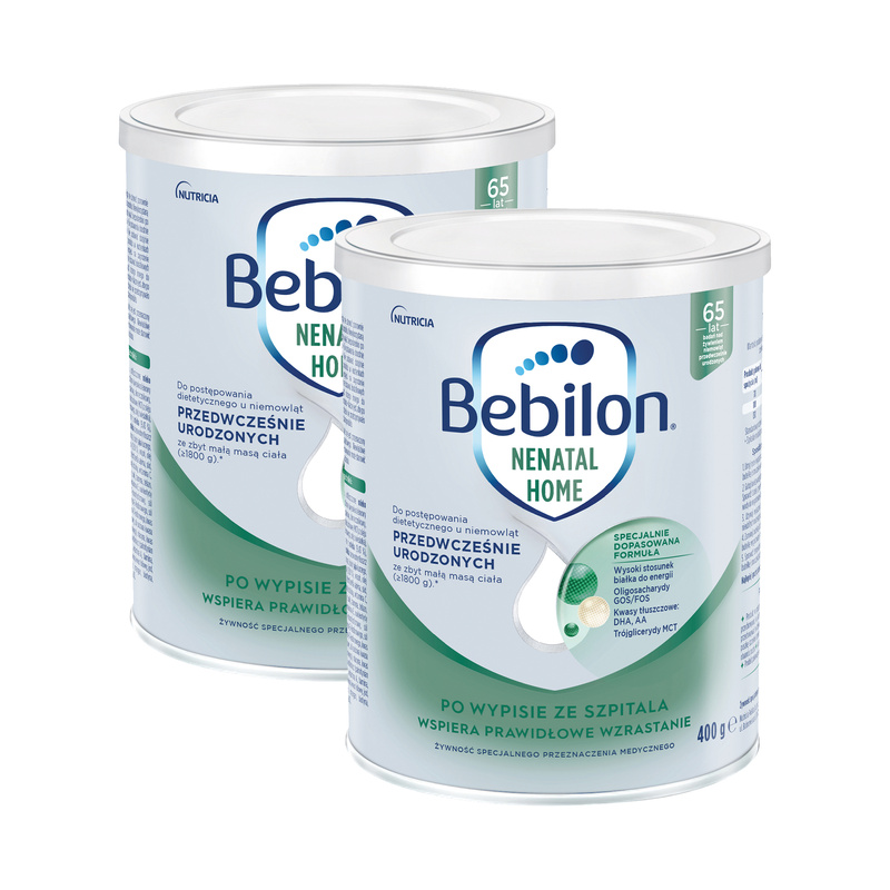 Bebilon Nenatal Home Żywność specjalnego przeznaczenia medycznego ZESTAW 2 x 400 g
