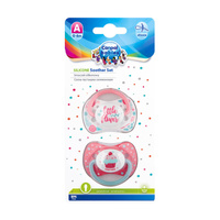 Canpol Zestaw smoczków uspokajających 23/954 silikon 0-6m symetryczny wild nature + cupcake różowe 2 sztuki