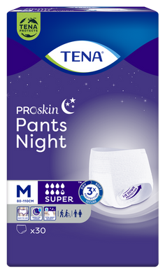 TENA Pants ProSkin Super Night M Majtki chłonne 30szt.