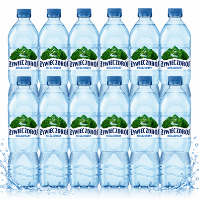 Żywiec Zdrój Niegazowany Woda źródlana ZESTAW 12 x 1,5 l