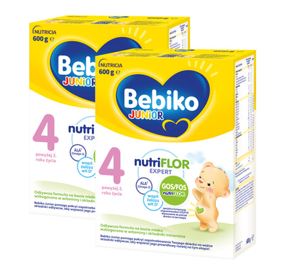 Bebiko Junior 4 Odżywcza formuła na bazie mleka dla dzieci powyżej 2. roku życia 2x600 g