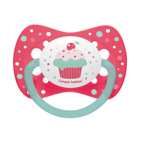 Canpol Zestaw smoczków uspokajających 23/954 silikon 0-6m symetryczny wild nature + cupcake różowe 2 sztuki
