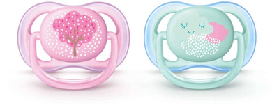 AVENT ULTRA AIR Smoczek uspokajający 0-6m 343/20 chmura/drzewo  2szt 