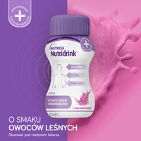 Nutridrink różne smaki truskawka i owoce leśne ZESTAW 24 x 125 ml