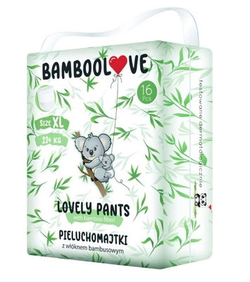 BAMBOOLOVE Lovely pants pieluchomajtki rozmiar XL (13-18kg) 16 sztuk