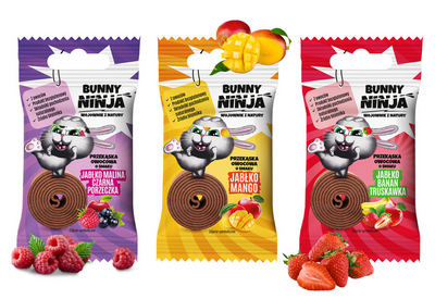 Bunny Ninja zestaw zdrowa przekąska owocowa 3 x 15g