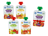 Humana Organic Musy deserki różne smaki ZESTAW 4 x 90 g + 1 MUS GRATIS!