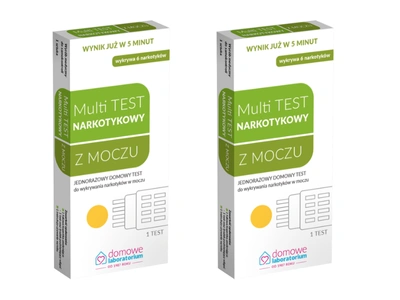 Test narkotykowy Multi do wykrywania narkotyków w moczu ZESTAW 2 sztuk