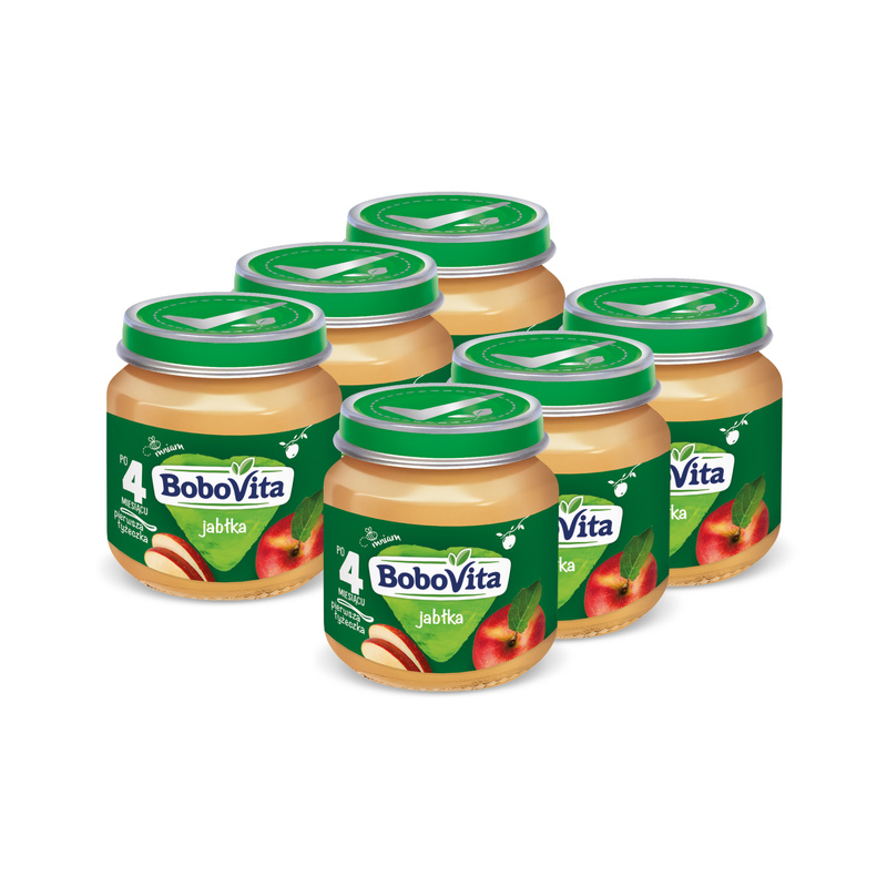 BoboVita Jabłko po 4. miesiącu zestaw 6x125g