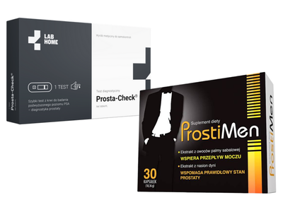 Zestaw zdrowa prostata: Lab Home test diagnostyczny + suplement Prostimen 2 sztuki