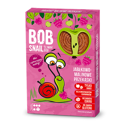 BOB SNAIL Zdrowa przekąska jabłko-malina 60g