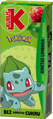 Kubuś Pokemon sok jabłko kaktus limonka 200 ml