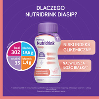 Nutridrink Diasip o smaku waniliowym i truskawkowym ZESTAW 8 x 200 ml 