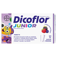 Dicoflor Junior probiotyk dla dzieci o smaku owoców leśnych 12 saszetek