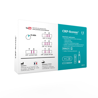 Lab Home Test CRP Screen, ultraczuły, 4 zakresy, infekcje  – 1 test z krwi