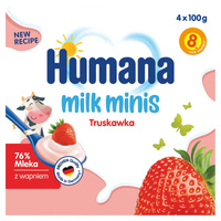 Humana Milk Minis zestaw deserków mix smaków dla dzieci 16 x 100 g + ŁYŻECZKA GRATIS!