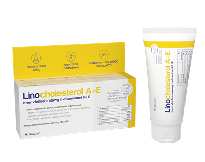 Uszkodzone opakowanie zewnętrzne (kartonik)Linocholesterol Krem cholesterolowy z witaminami A i E do skóry skłonnej do atopii i nadmiernie przesuszonej 50 g