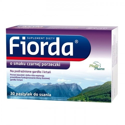 Fiorda o smaku czarnej porzeczki 30tab Na ból gardła