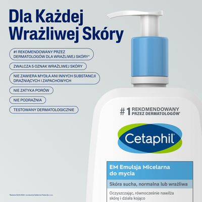 Cetaphil EM Emulsja micelarna do mycia skóra sucha, normalna i wrażliwa 500 ml