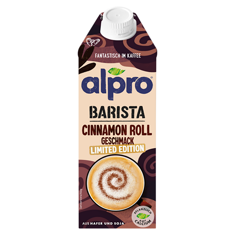 Alpro Barista Napój owsiano-sojowy o smaku bułeczki cynamonowej 750 ml