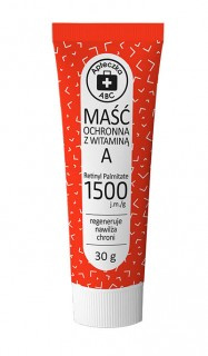 Apteczka ABC Maść ochronna z witaminą A chroni i pielęgnuje suchą skórę ZESTAW 2 x 30 g