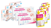 Zestaw testów ciążowych wczesna ciąża Pink Diather Testeo 9 opakowań 